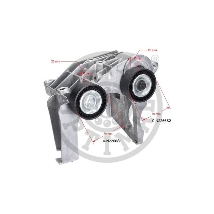 Diržo įtempiklis, V formos rumbuotas diržas OPTIMAL 0-N2266
