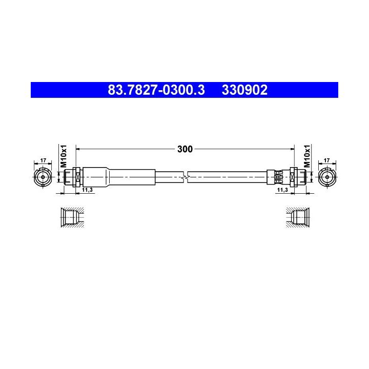 Stabdžių žarnelė ATE 83.7827-0300.3