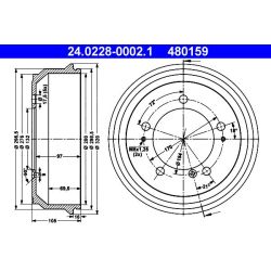 Stabdžių būgnas ATE 24.0228-0002.1