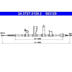 Trosas, stovėjimo stabdys ATE 24.3727-3129.2
