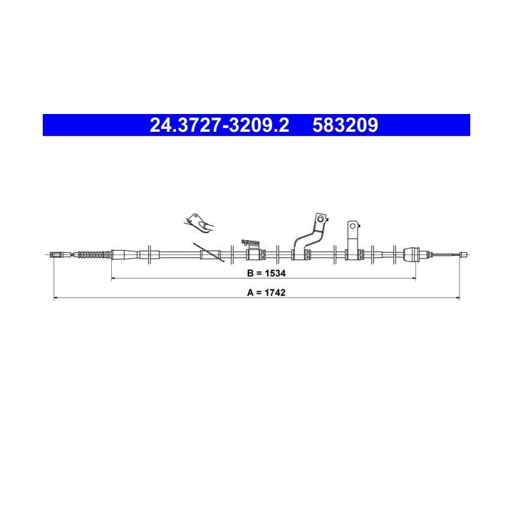 Trosas, stovėjimo stabdys ATE 24.3727-3209.2