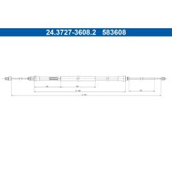 Trosas, stovėjimo stabdys ATE 24.3727-3608.2