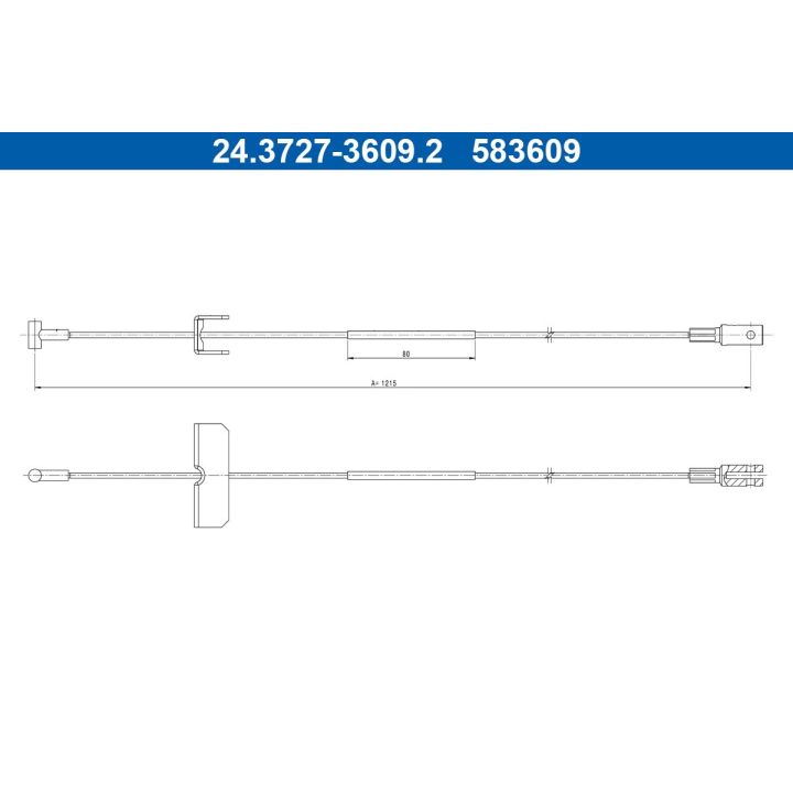 Trosas, stovėjimo stabdys ATE 24.3727-3609.2