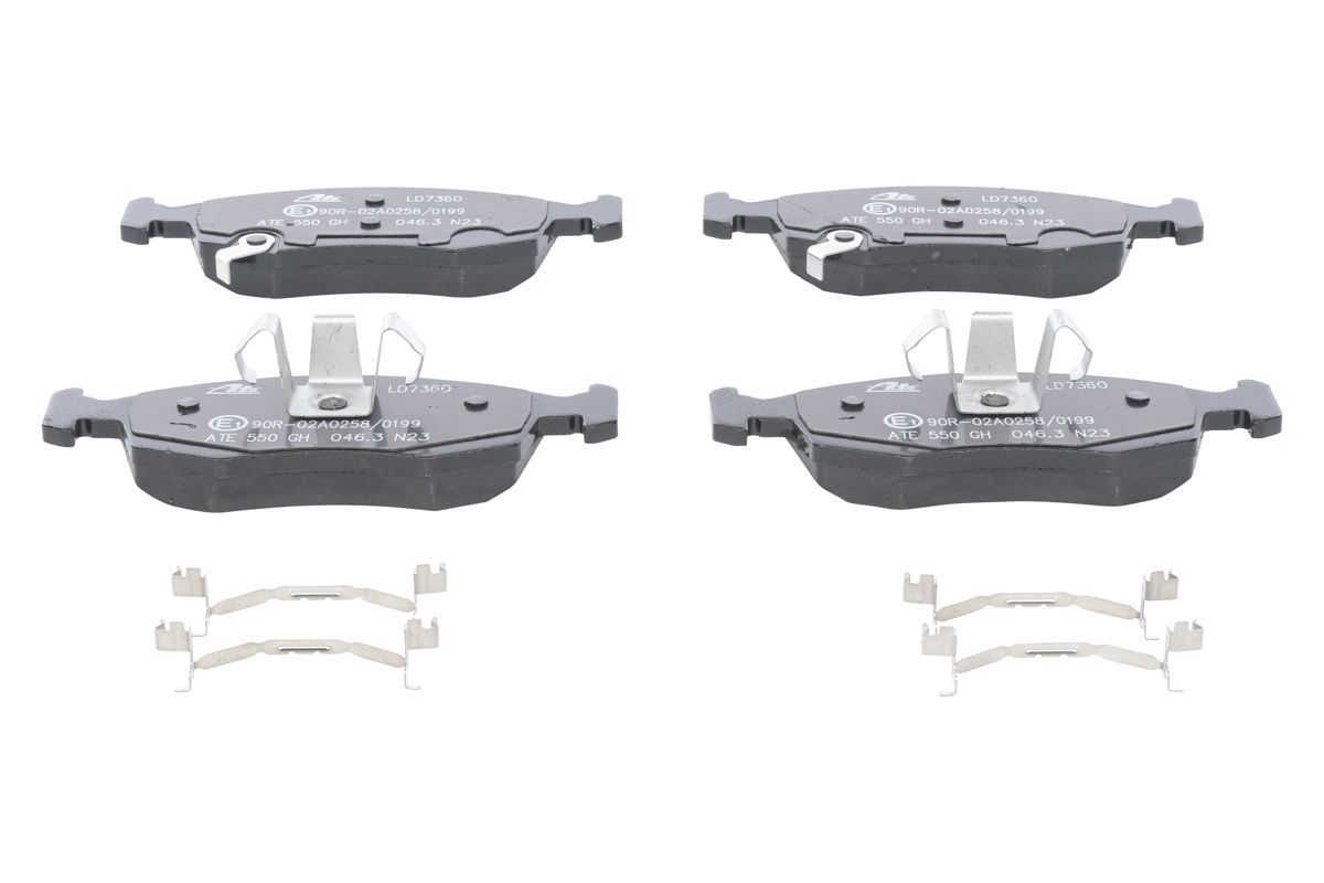 Stabdžių trinkelių rinkinys, diskinis stabdys ATE 13.0470-7360.2