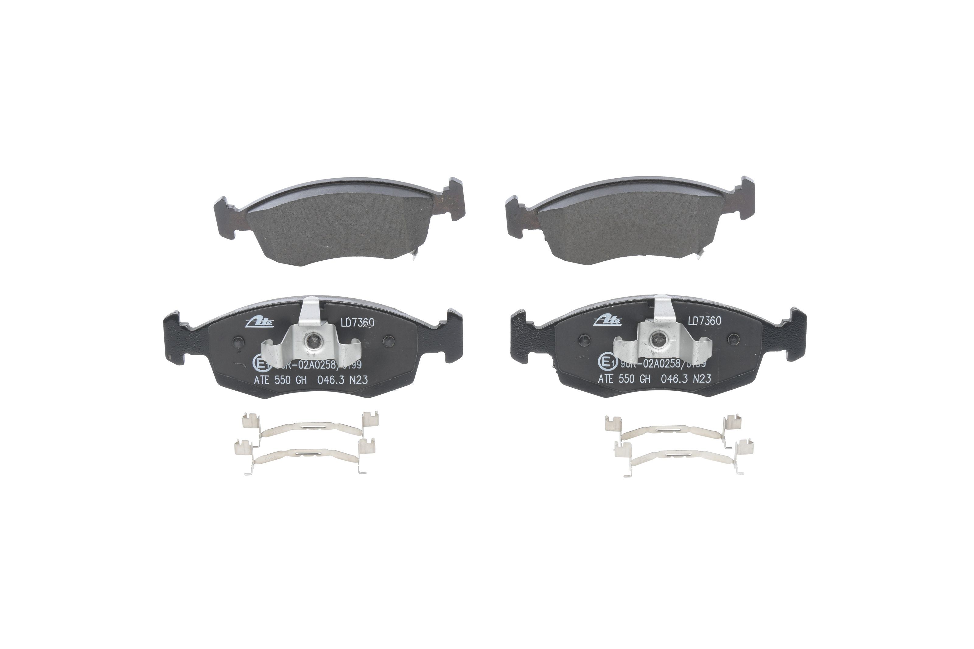 Stabdžių trinkelių rinkinys, diskinis stabdys ATE 13.0470-7360.2