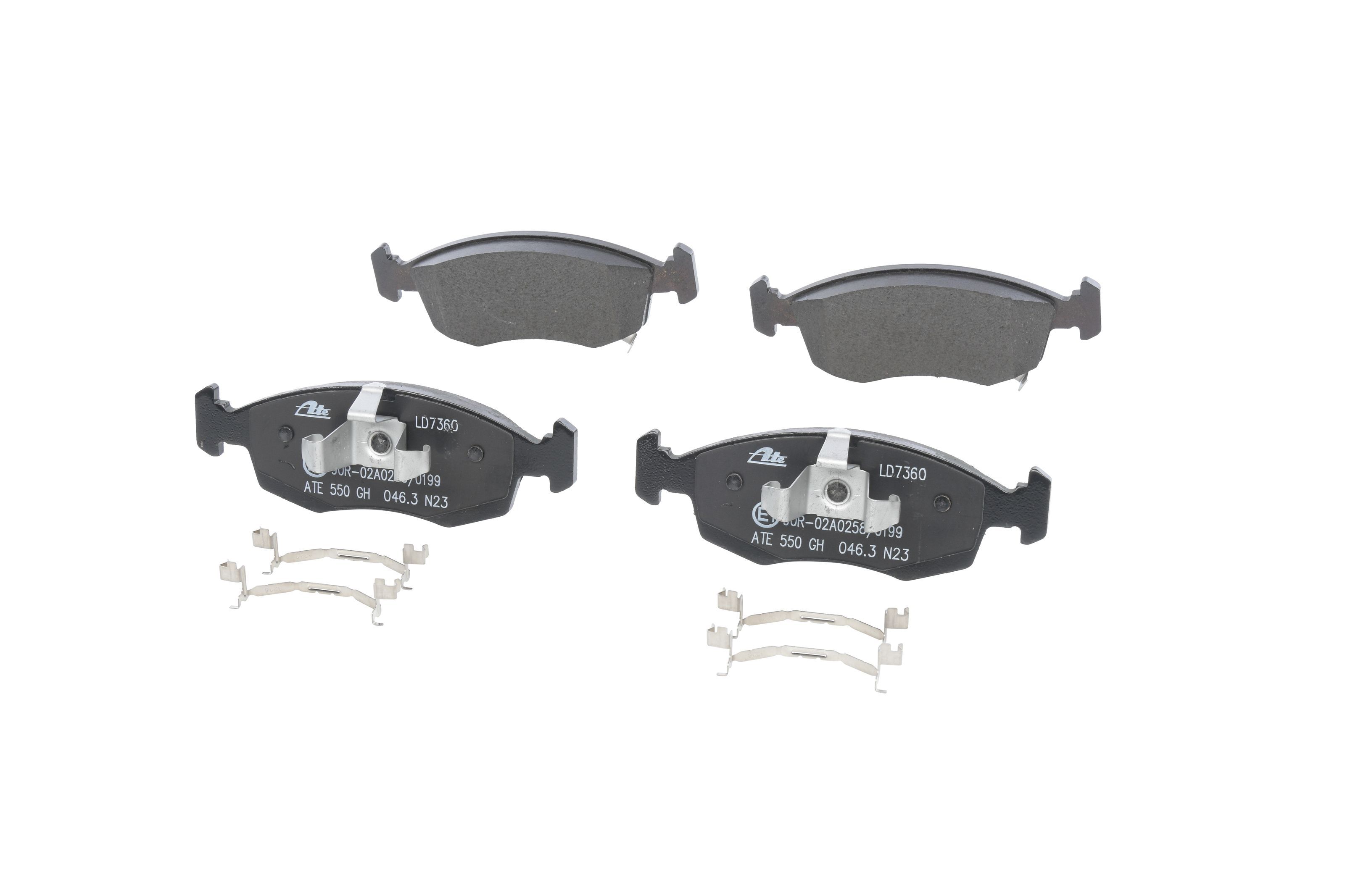 Stabdžių trinkelių rinkinys, diskinis stabdys ATE 13.0470-7360.2