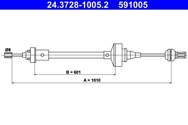 Sankabos trosas ATE 24.3728-1005.2
