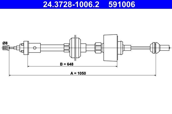 Sankabos trosas ATE 24.3728-1006.2