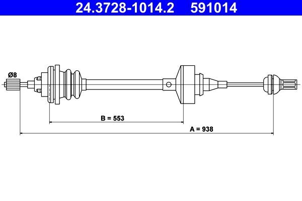 Sankabos trosas ATE 24.3728-1014.2