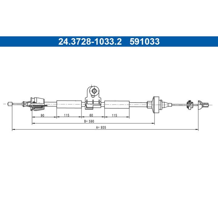 Sankabos trosas ATE 24.3728-1033.2