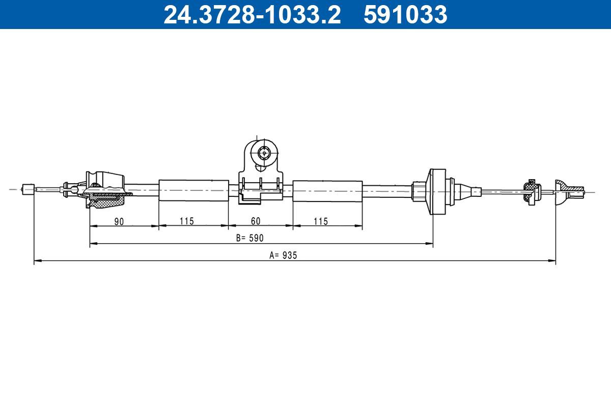 Sankabos trosas ATE 24.3728-1033.2