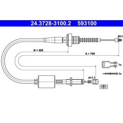 Sankabos trosas ATE 24.3728-3100.2