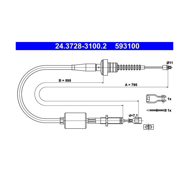 Sankabos trosas ATE 24.3728-3100.2