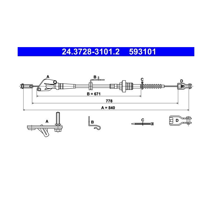 Sankabos trosas ATE 24.3728-3101.2