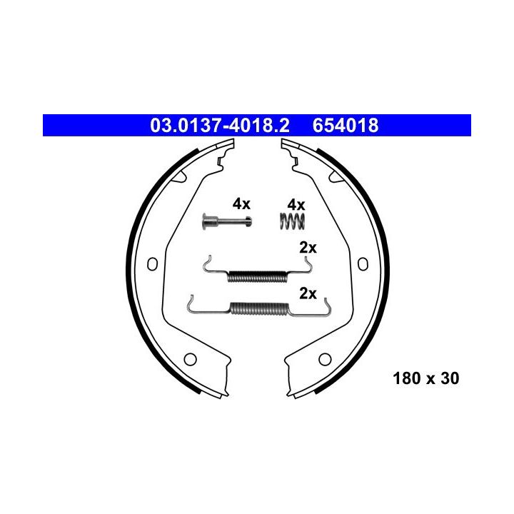 Stabdžių trinkelių komplektas, stovėjimo stabdis ATE 03.0137-4018.2