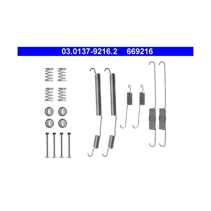 Priedų komplektas, stabdžių trinkelės ATE 03.0137-9216.2