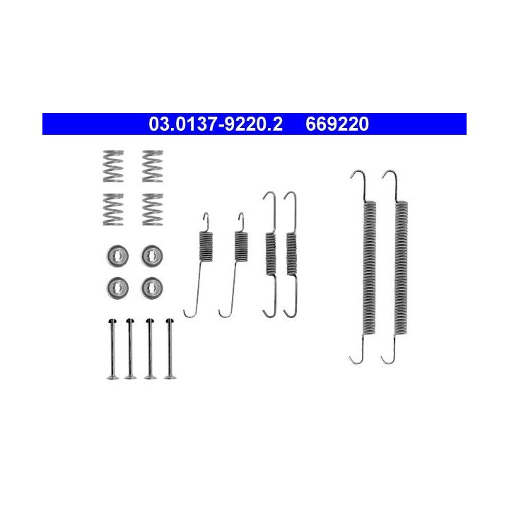 Priedų komplektas, stabdžių trinkelės ATE 03.0137-9220.2