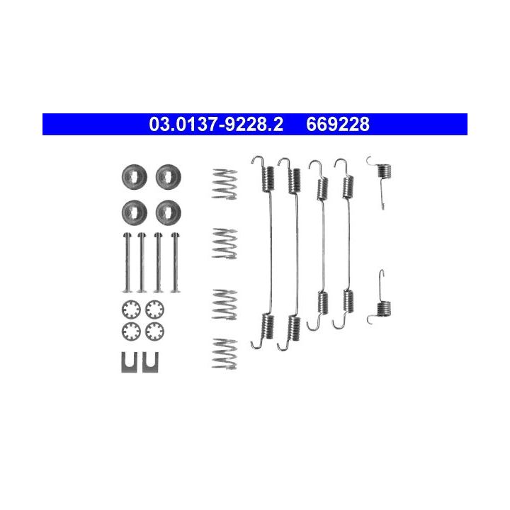 Priedų komplektas, stabdžių trinkelės ATE 03.0137-9228.2