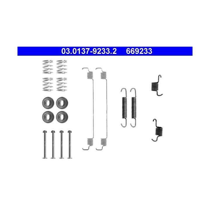 Priedų komplektas, stabdžių trinkelės ATE 03.0137-9233.2