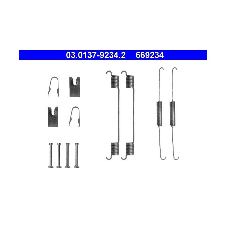 Priedų komplektas, stabdžių trinkelės ATE 03.0137-9234.2