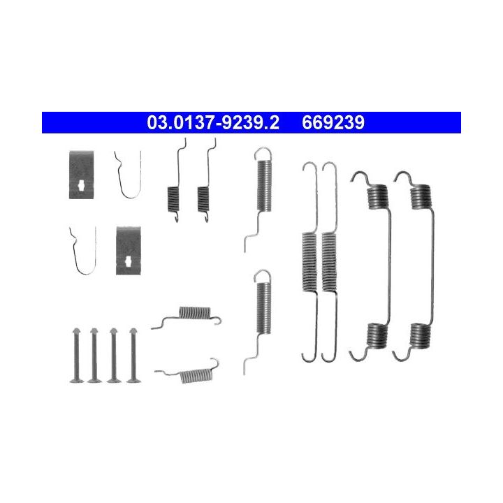 Priedų komplektas, stabdžių trinkelės ATE 03.0137-9239.2