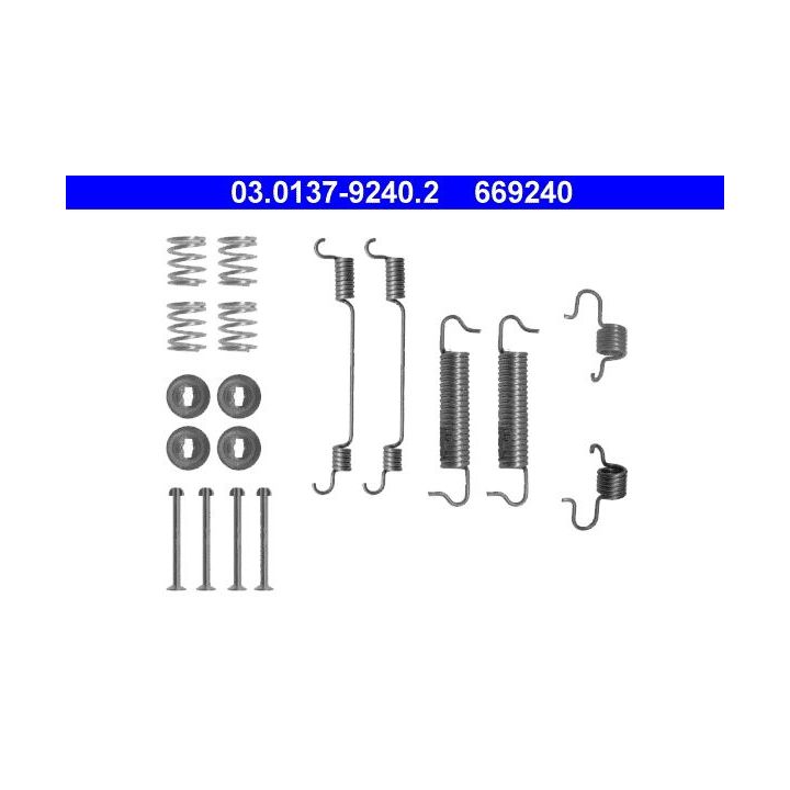 Priedų komplektas, stabdžių trinkelės ATE 03.0137-9240.2