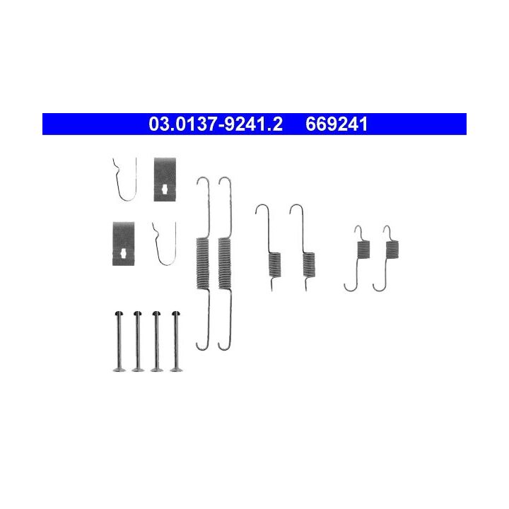Priedų komplektas, stabdžių trinkelės ATE 03.0137-9241.2