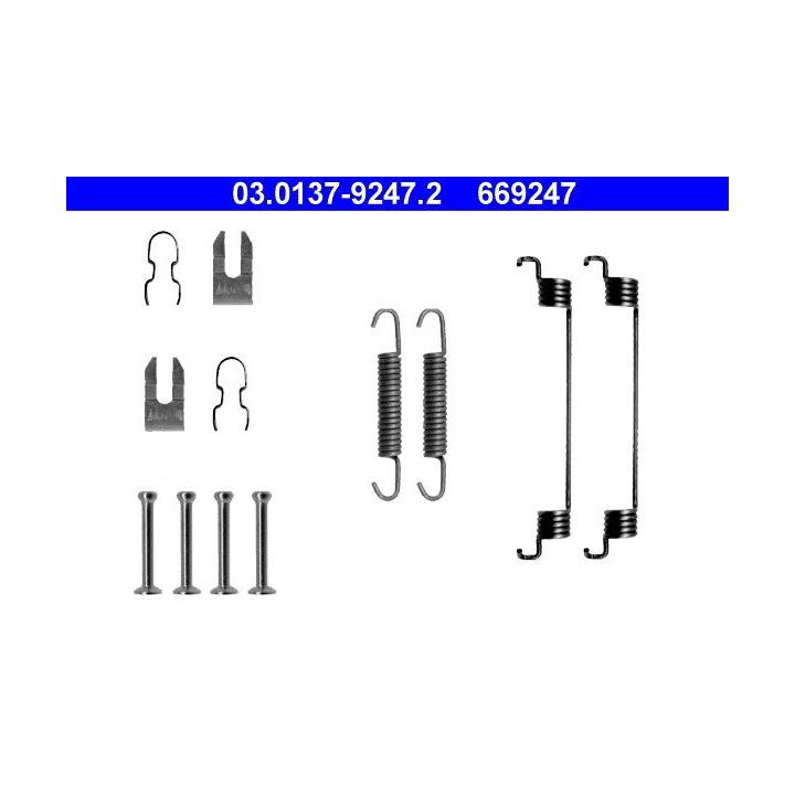 Priedų komplektas, stabdžių trinkelės ATE 03.0137-9247.2