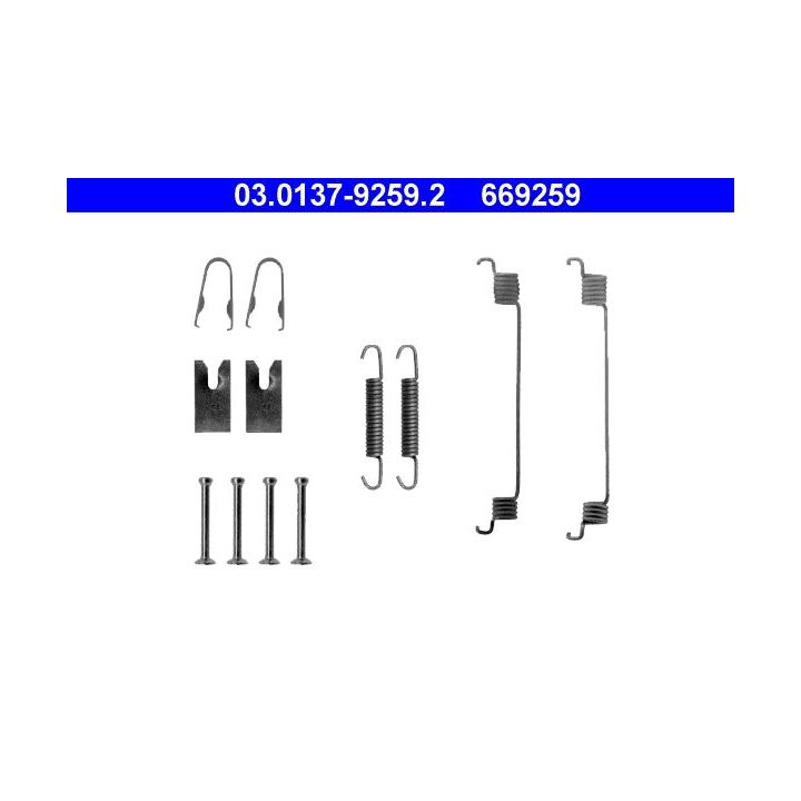 Priedų komplektas, stabdžių trinkelės ATE 03.0137-9259.2