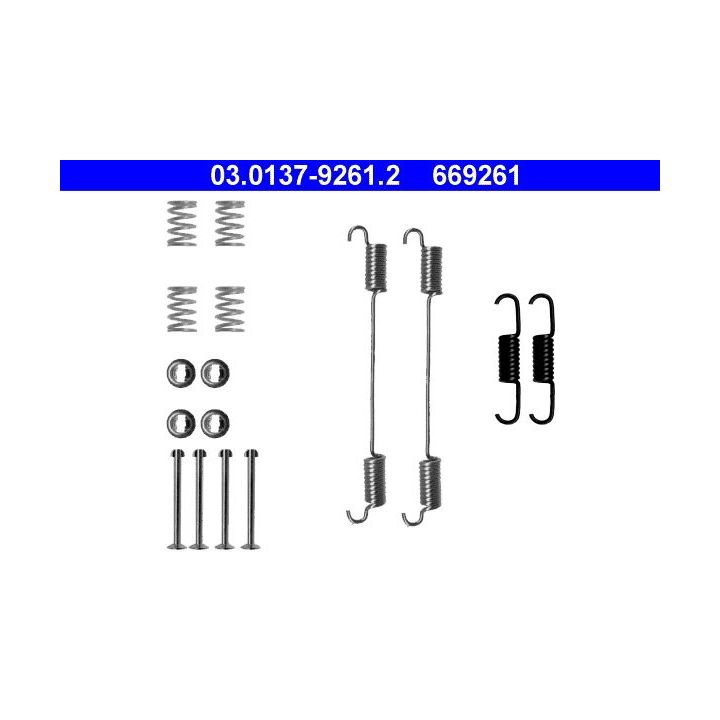 Priedų komplektas, stabdžių trinkelės ATE 03.0137-9261.2