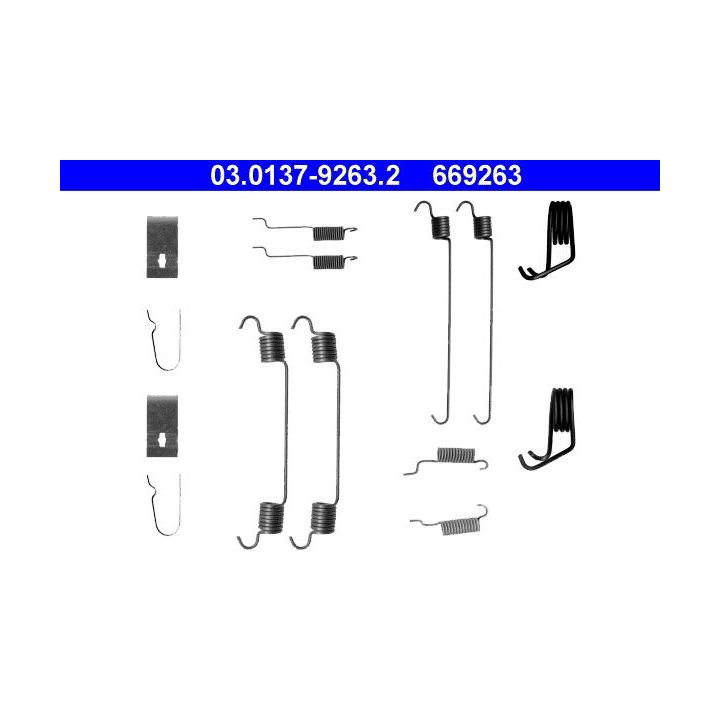 Priedų komplektas, stabdžių trinkelės ATE 03.0137-9263.2