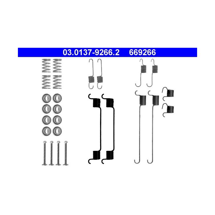 Priedų komplektas, stabdžių trinkelės ATE 03.0137-9266.2