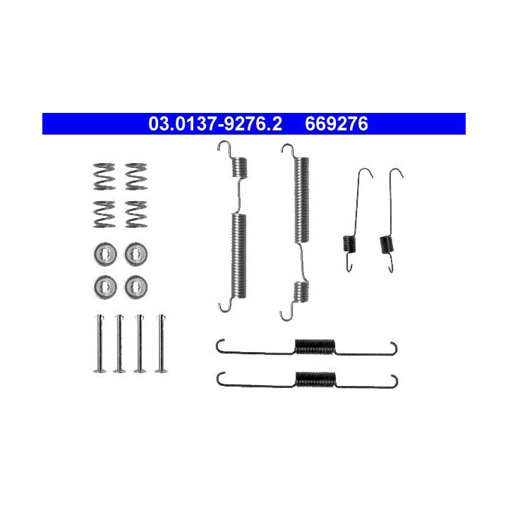 Priedų komplektas, stabdžių trinkelės ATE 03.0137-9276.2