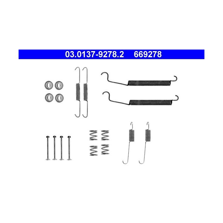 Priedų komplektas, stabdžių trinkelės ATE 03.0137-9278.2