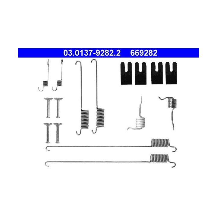 Priedų komplektas, stabdžių trinkelės ATE 03.0137-9282.2