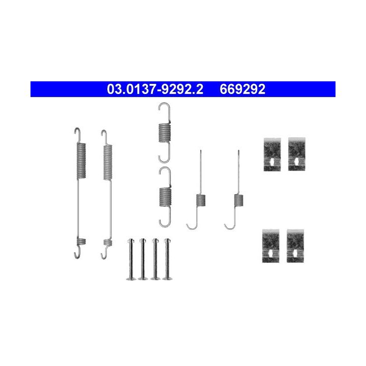 Priedų komplektas, stabdžių trinkelės ATE 03.0137-9292.2