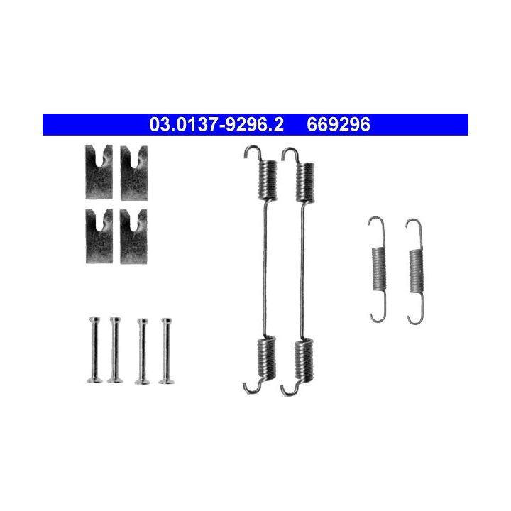 Priedų komplektas, stabdžių trinkelės ATE 03.0137-9296.2