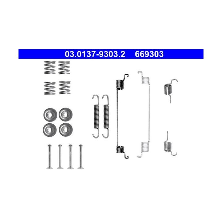 Priedų komplektas, stabdžių trinkelės ATE 03.0137-9303.2