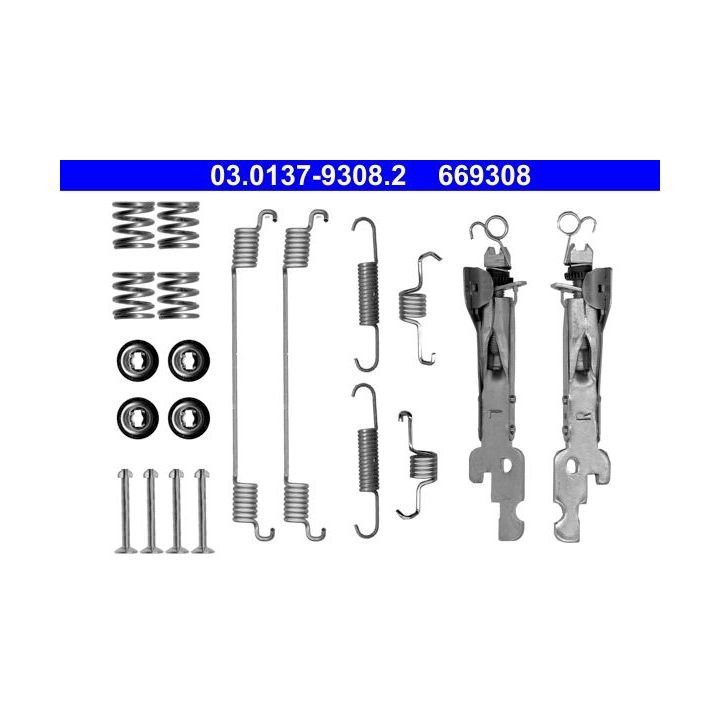 Priedų komplektas, stabdžių trinkelės ATE 03.0137-9308.2