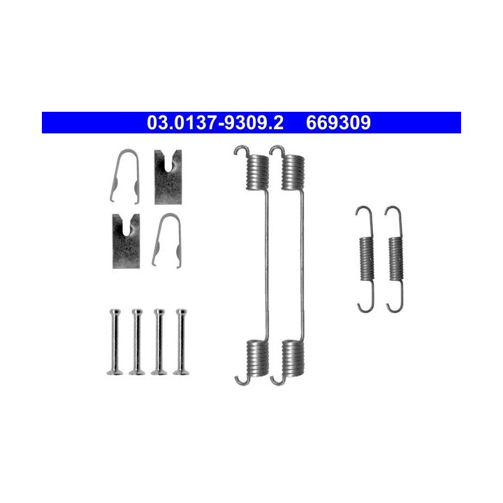 Priedų komplektas, stabdžių trinkelės ATE 03.0137-9309.2