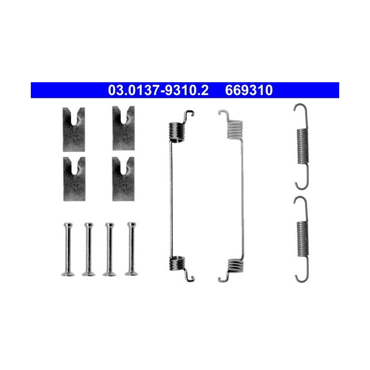 Priedų komplektas, stabdžių trinkelės ATE 03.0137-9310.2