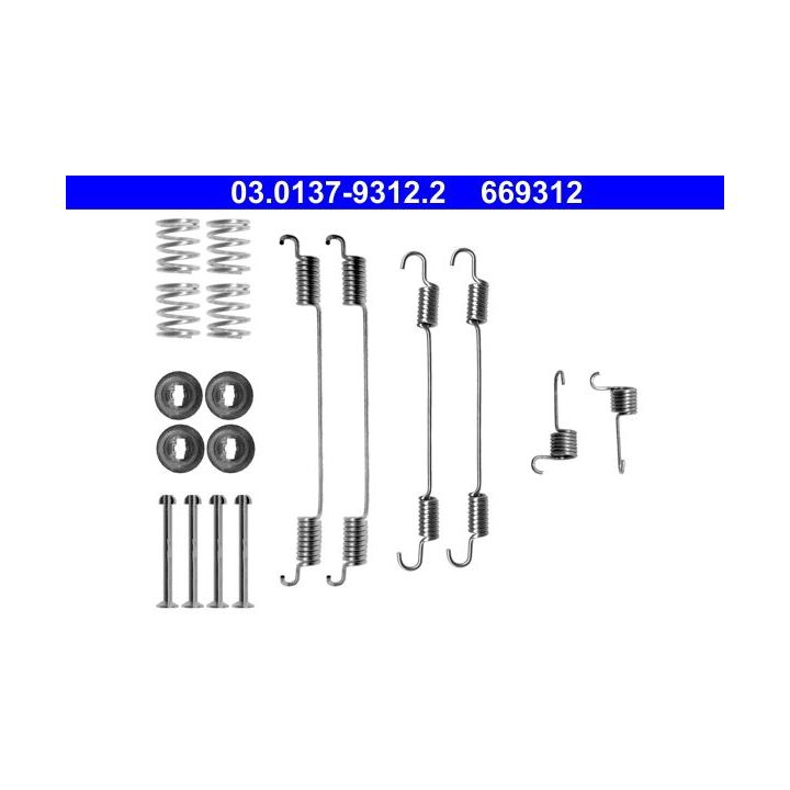 Priedų komplektas, stabdžių trinkelės ATE 03.0137-9312.2