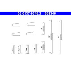 Priedų komplektas, stabdžių trinkelės ATE 03.0137-9346.2