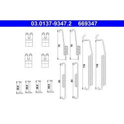 Priedų komplektas, stabdžių trinkelės ATE 03.0137-9347.2