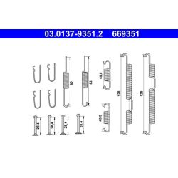 Priedų komplektas, stabdžių trinkelės ATE 03.0137-9351.2