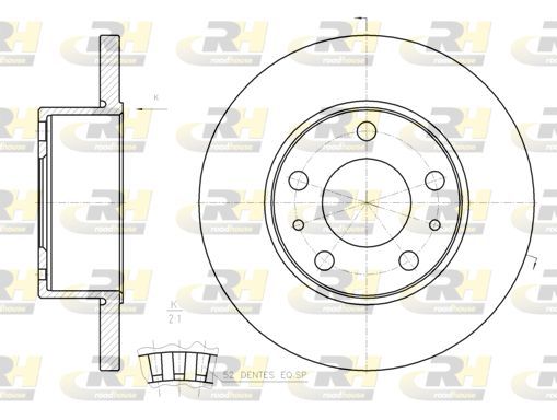 Stabdžių diskas ROADHOUSE 61202.00