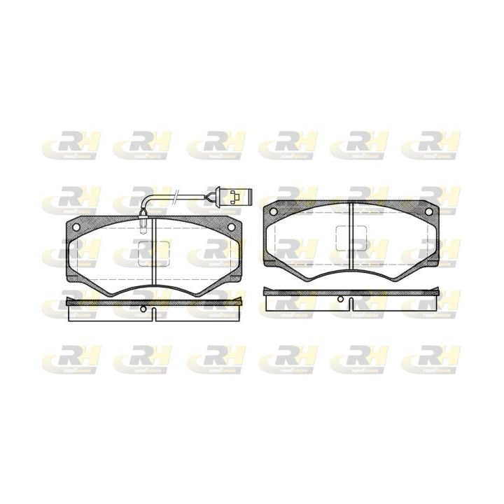 Stabdžių trinkelių rinkinys, diskinis stabdys ROADHOUSE 2047.52