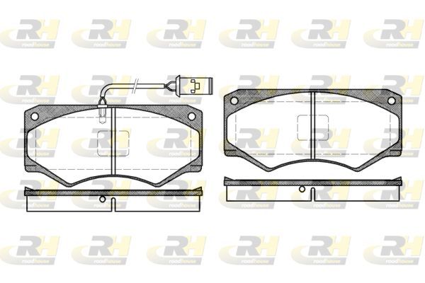 Stabdžių trinkelių rinkinys, diskinis stabdys ROADHOUSE 2047.52