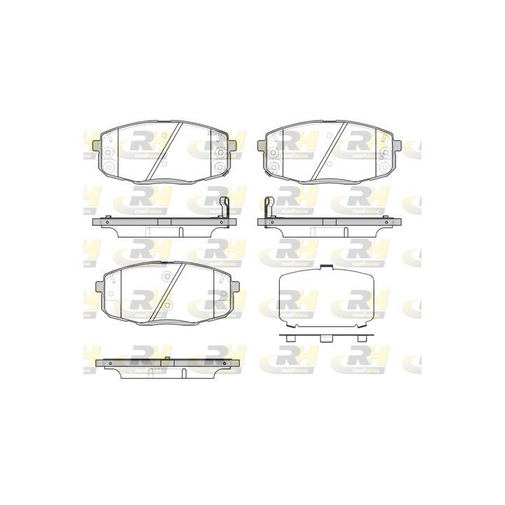 Stabdžių trinkelių rinkinys, diskinis stabdys ROADHOUSE 21038.12