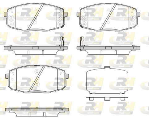 Stabdžių trinkelių rinkinys, diskinis stabdys ROADHOUSE 21038.12